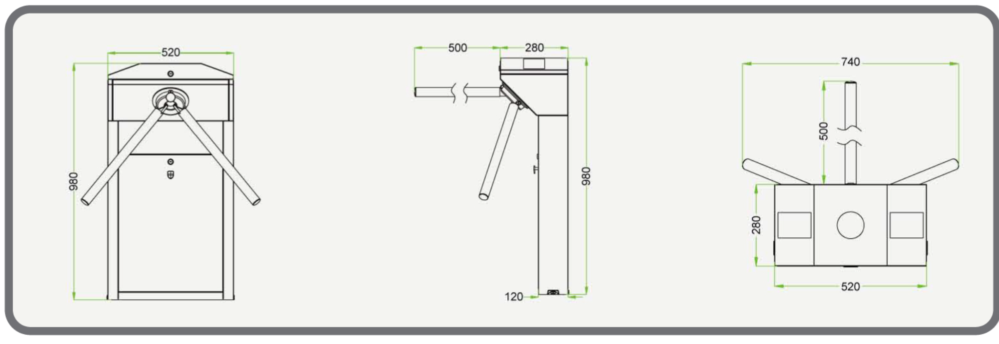 Torno control de acceso EMLC1000