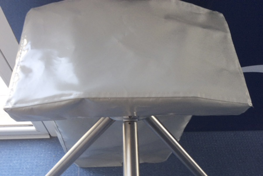 Vista superior de la funda de cuidado de tornos