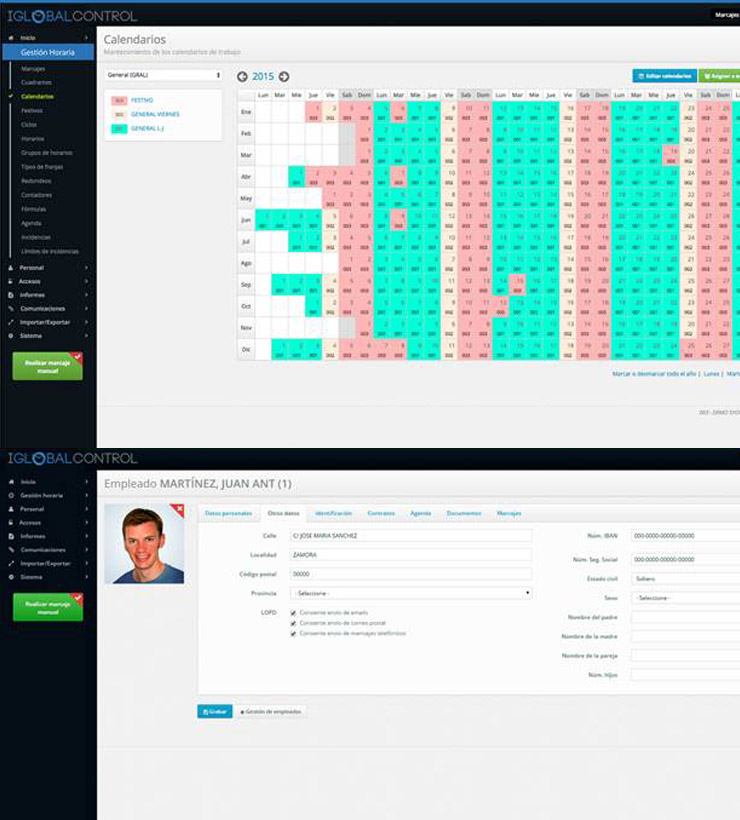 Iglobalcontrol - software para el control de horarios y horas extra de trabajadores